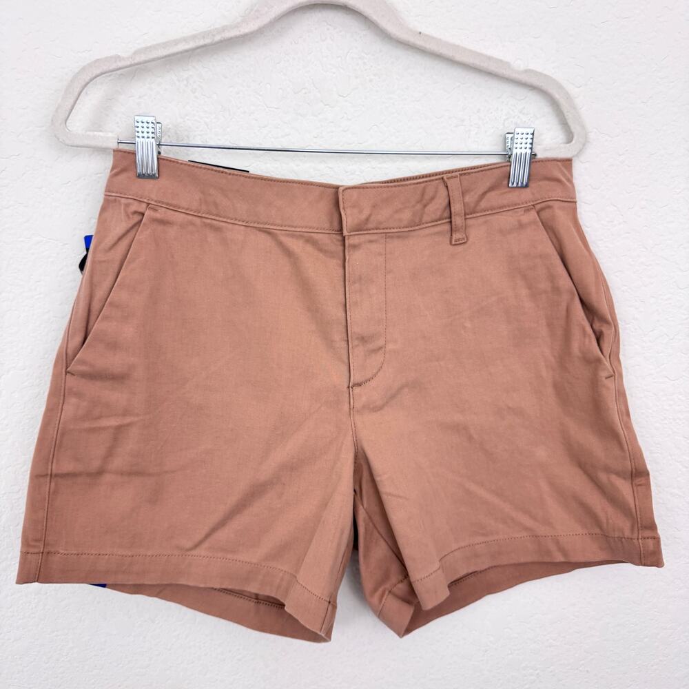 Banana Republic Womens Chino Shorts Size 10 Cotton Stretch Casual Summer Brown